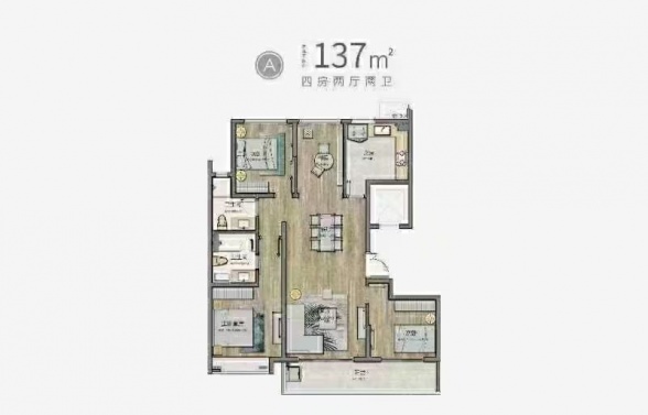 4室2厅2卫户型详情