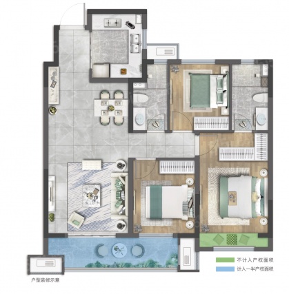 3室2厅2卫户型详情