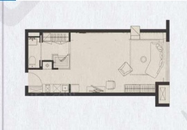 1室1厅1卫户型图