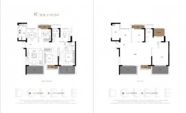 3室2厅1卫户型图