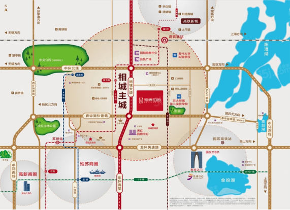 中梁新力宽泰铂园区位图