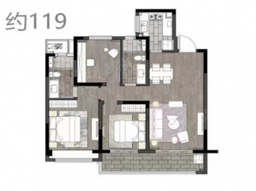 辉映时代花园3室2厅2卫