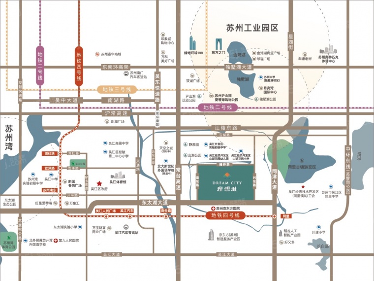 绿地理想城区位图