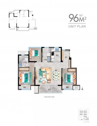 3室2厅2卫户型详情