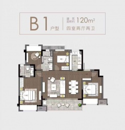 4室2厅2卫户型图