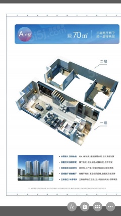 3室1厅2卫户型详情