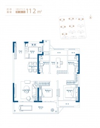 3室2厅2卫户型图