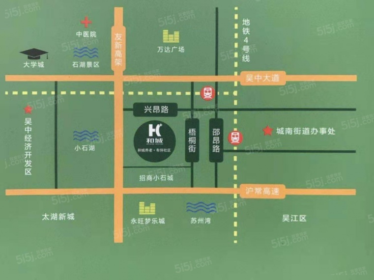 和城养老有伴社区区位图