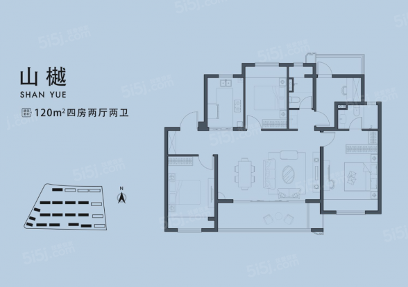 4室2厅2卫户型详情
