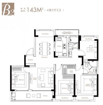 4室2厅2卫户型详情