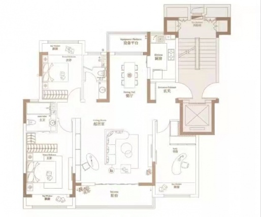 3室2厅2卫户型详情