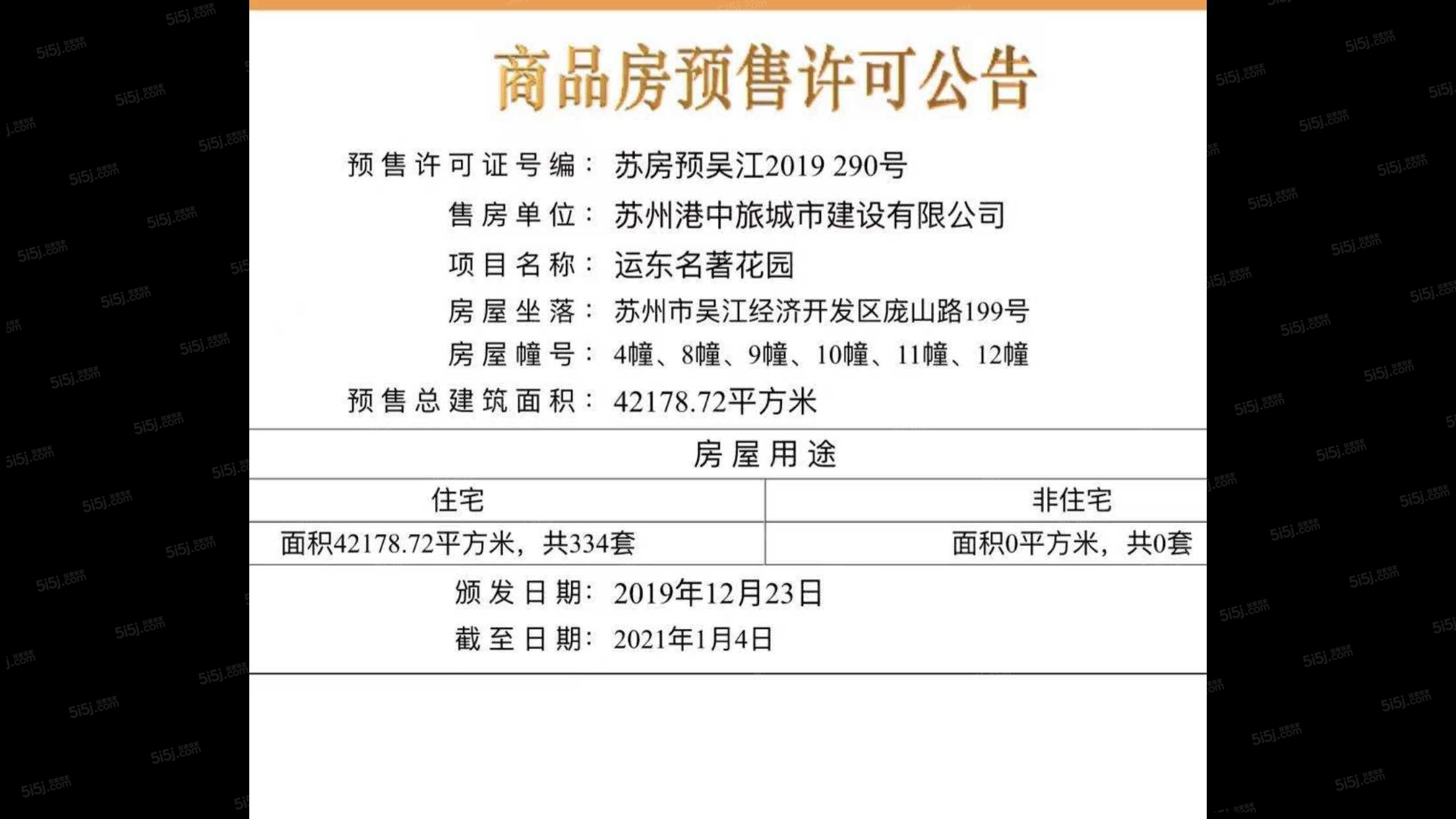 中旅运河名著预售许可证