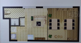 1室1厅1卫户型图