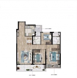 3室2厅2卫户型图