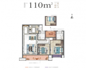 3室2厅2卫户型图