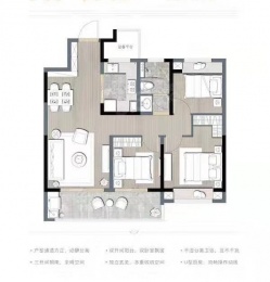 3室2厅1卫户型图