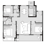 3室2厅2卫户型图