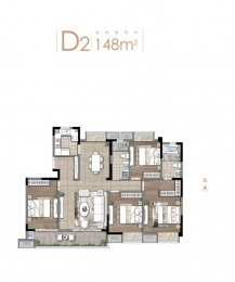 4室2厅2卫户型图