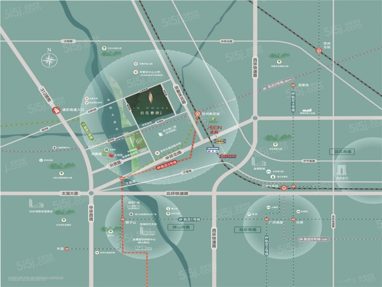 金地自在春晓花园区位图