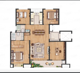 4室2厅2卫户型图