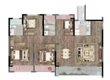 中梁新力宽泰铂园4室2厅2卫