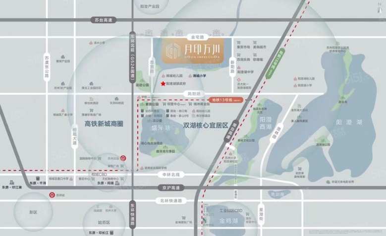 东原月印万川区位图