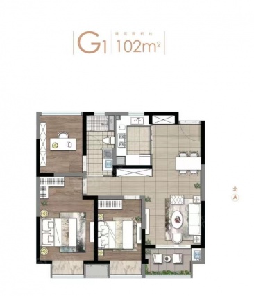 3室2厅1卫户型详情