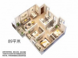 2室2厅2卫户型图