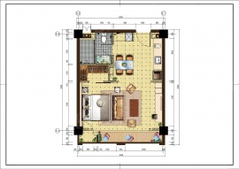 1室1厅1卫户型图