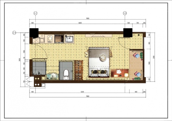 1室1厅1卫户型详情