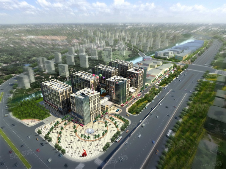 绿地北郊广场区位图