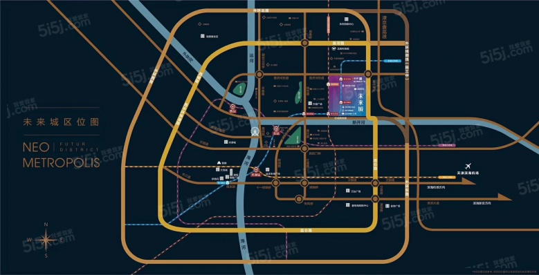 未来城天街区位图