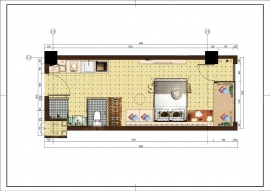 1室1厅1卫户型图