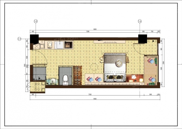 1室1厅1卫户型详情