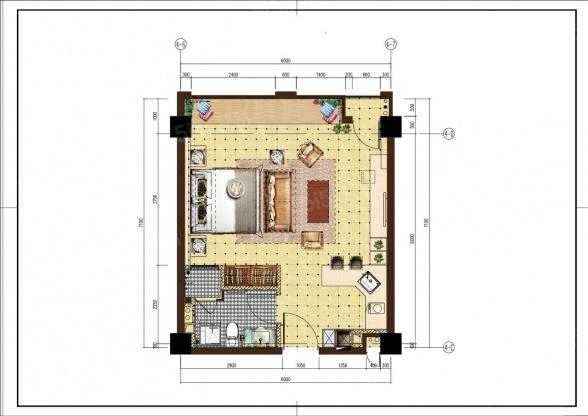 1室1厅1卫户型详情