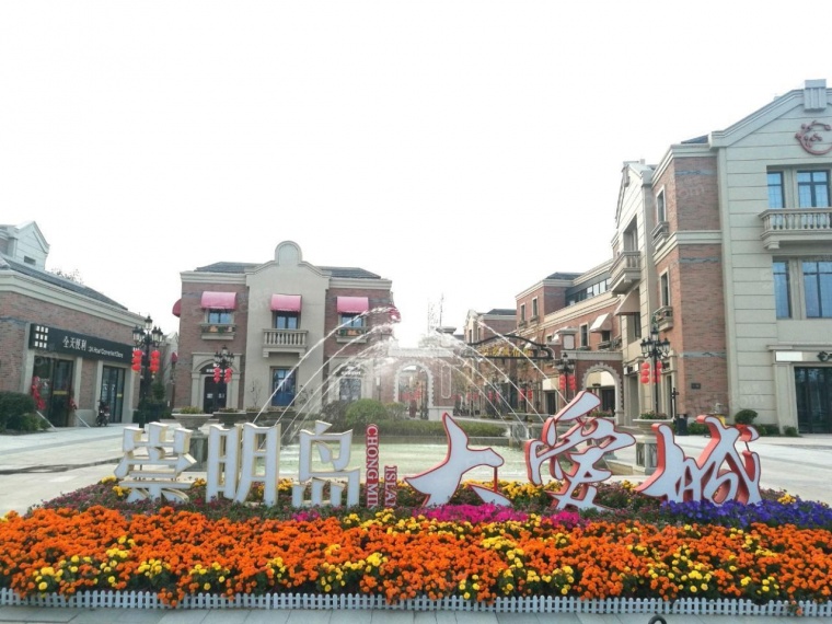 崇明岛大爱城实景图