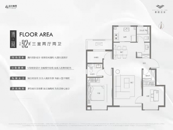 3室2厅2卫户型详情