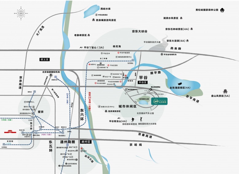 北京岭秀区位图