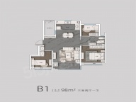 3室2厅1卫户型图