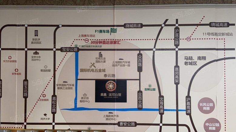 上海滨河公馆区位图