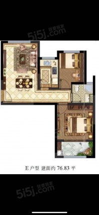 2室1厅1卫户型详情