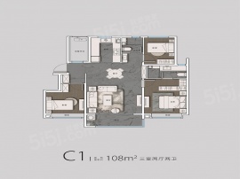 3室2厅2卫户型图