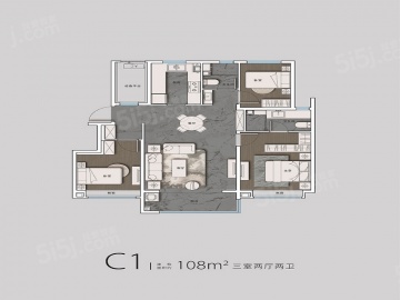 新城·云樾玖樟3室2厅2卫