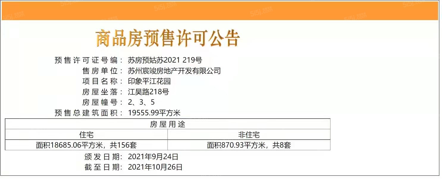 印象平江预售许可证