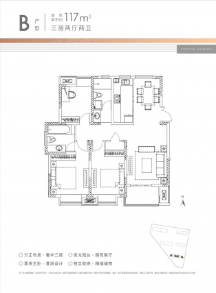 3室2厅2卫户型详情