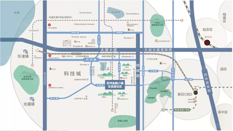 金融小镇云谷商墅区位图