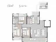 3室2厅2卫户型图