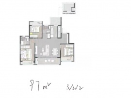 3室2厅2卫户型图