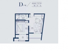 1室1厅1卫户型图