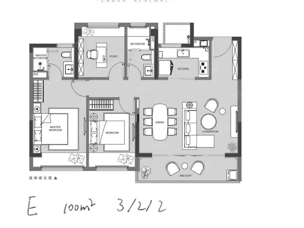 中建晴翠璟园3室2厅2卫